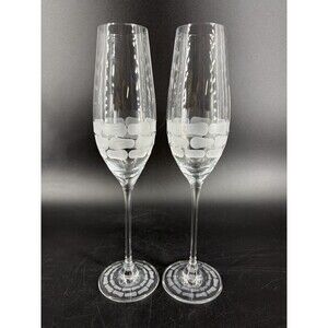 Michael Wainwright - Truro Champagne flutes Clear etched set of 2